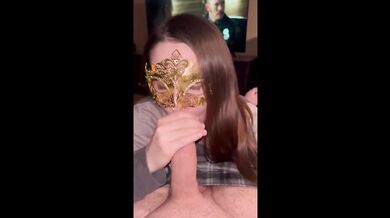 Sucking Daddy's big hard cock