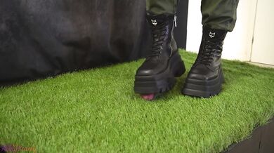 Crushing Your Little Worm with My Dangerous Naked Wolfe Boots
