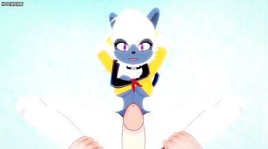 Tangle the Lemur from Sonic Gives You A Footjob Furry Style