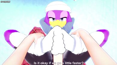 Wave the Swallow from Sonic Gives You A Footjob Furry Style