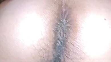 Massage evolves into anal and vaginal masturbation