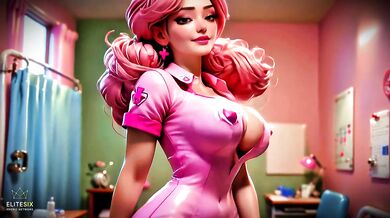 Pink Hair Bimbo Nurse Fucked and Blowjob by Patients (100% AI Generated 4K)