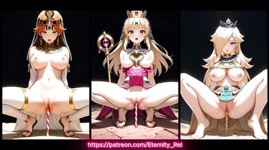 AI Generated - Hentai - Princess Peach, Daisy and Rosalina (128) - Egyptian