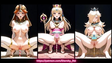 AI Generated - Hentai - Princess Peach, Daisy and Rosalina (128) - Egyptian
