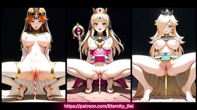 AI Generated - Hentai - Princess Peach, Daisy and Rosalina (128) - Egyptian