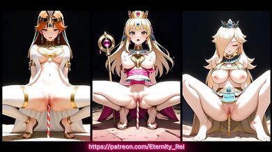 AI Generated - Hentai - Princess Peach, Daisy and Rosalina (128) - Egyptian