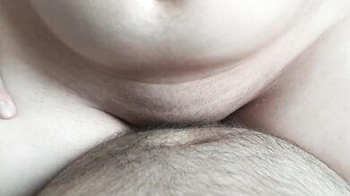 Fat virgin boy first time sex! Lost his virginity and creampie a stepsister