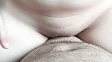 Fat virgin boy first time sex! Lost his virginity and creampie a stepsister
