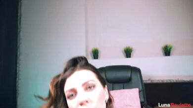 Girl gives footjob to neighbor and swallows cum