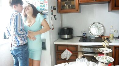 Please don't cum on my face, my husband is in the room!
