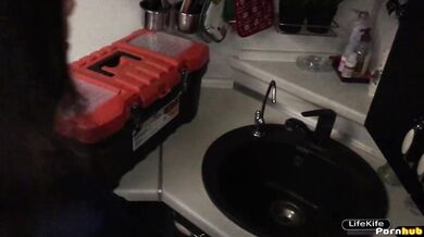 Wife cheating on her husband with a plumber