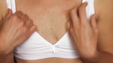I excitedly play with my nice small breast - Hotkralya