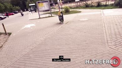 HITZEFREI.dating CAUGHT by POLICE: Blonde Teen Girl Fucked PUBLIC (Arteya)