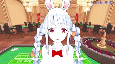 Usada Pekora (Bunny Girl) and I have intense sex in the casino. - Hololive VTuber POV Hentai