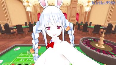 Usada Pekora (Bunny Girl) and I have intense sex in the casino. - Hololive VTuber POV Hentai