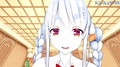 Usada Pekora (Bunny Girl) and I have intense sex in the casino. - Hololive VTuber POV Hentai
