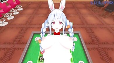 Usada Pekora (Bunny Girl) and I have intense sex in the casino. - Hololive VTuber POV Hentai