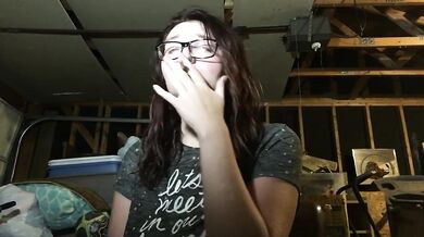 Hot Teen Babe Smokin In Garage