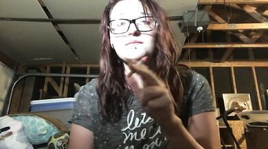 Hot Teen Babe Smokin In Garage