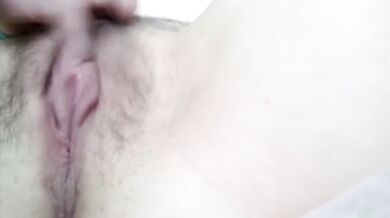 Busty petite with a small Tight hairy pussy fingering
