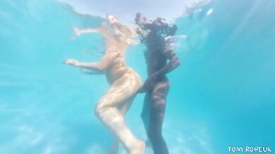 BRITISH BBW FUCKS MONSTER BBC IN THE POOL