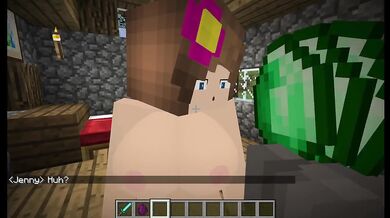 Hot Teenager Jenny Trying The Neighbor's Big Cock | Minecraft Mod