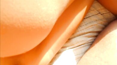 Massive anal gape for tied up blonde teen (internal anal creampie)