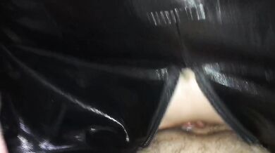 Blonde in latex cat suit - hot sex