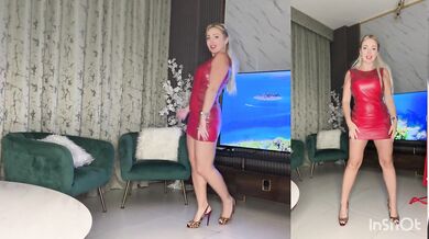 SEXY MINI DRESSES TRY ON HAUL 4K red, nude