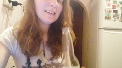 My very first Pornhub upload, self fuck with beer bottle