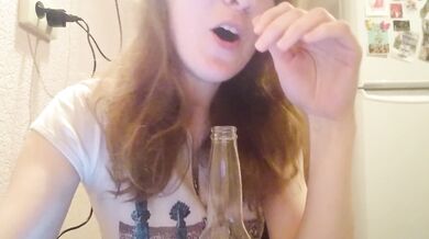 My very first Pornhub upload, self fuck with beer bottle