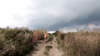 Naked walking on a broken bridge