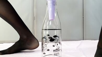 I pee through a funnel into a bottle. I got a lot.