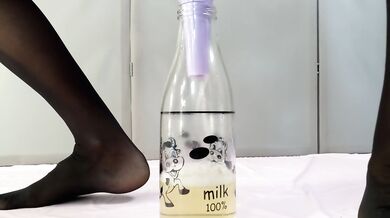 I pee through a funnel into a bottle. I got a lot.