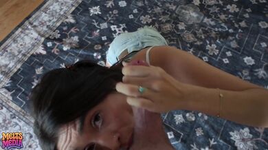 harley melts cock shock blowjob