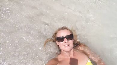Swimming in the Atlantic Ocean in Cuba