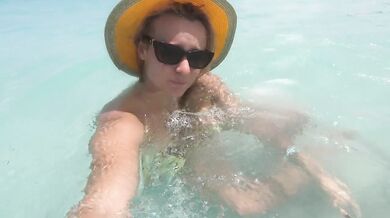 Swimming in the Atlantic Ocean in Cuba