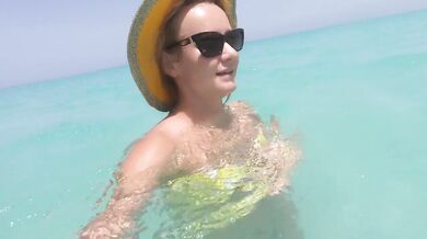 Swimming in the Atlantic Ocean in Cuba