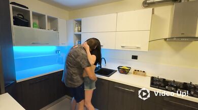 POV Kitchen Sex with Dirty Talk and Facial Finish