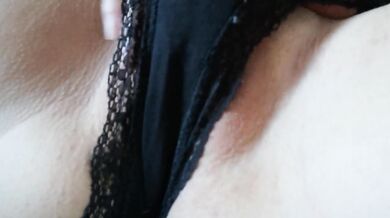 Morning in panties clitoris orgasm with moaning