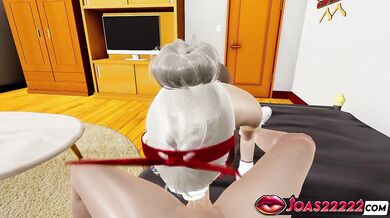 Xmas 3D Hentai with Elf Tomoki - Big Dick Handjob POV, Sloppy Blowjob Experience, and Gloryhole Mouth Fuck Ending with Cumshot