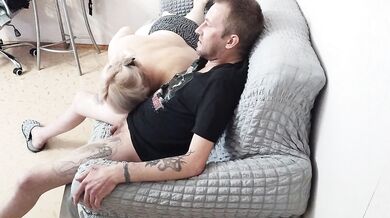 Cum in mother-in-law's mouth after blowjob
