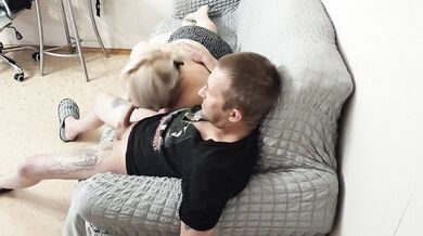 Cum in mother-in-law's mouth after blowjob