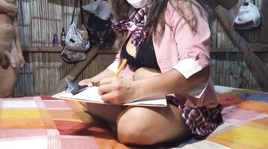 Student from Sao Paulo gives a great fuck to her mature teacher in doggy style