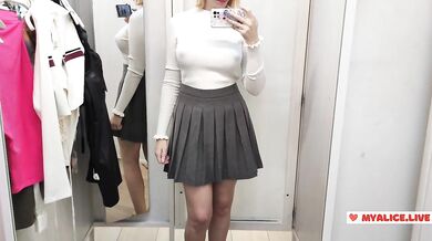 Try On Haul Transparent Clothes, Completely See-Through. At The Mall. See on me in the fitting room