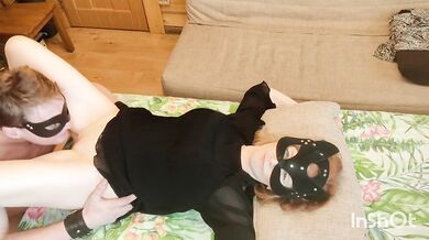 The husband was allowed to cum and lick the sperm