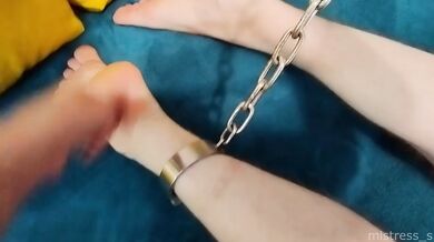 Hogtied slave really likes to suck strapon! Real amateur POV