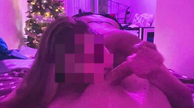 Russian girl making blowjob to her friend while boyfriend at work