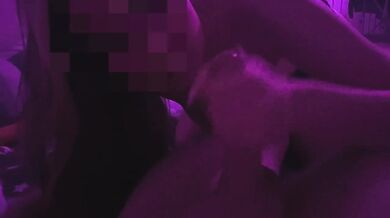 Russian girl making blowjob to her friend while boyfriend at work