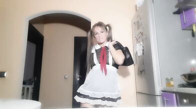 Sit on her face with a full pussy of a sperm and fucked with a strap-on for a bad lick